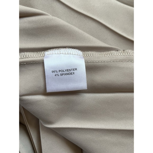 Dainty Jewells Sz XS Twirling into Tomorrow Modest Tan Long Pleated Maxi Skirt - Picture 4 of 11